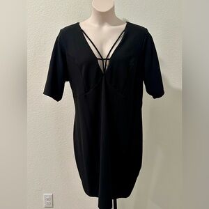 Womens Plus Size Charlotte Russe Sleeved Black Dress 4X 24W Pre-Owned